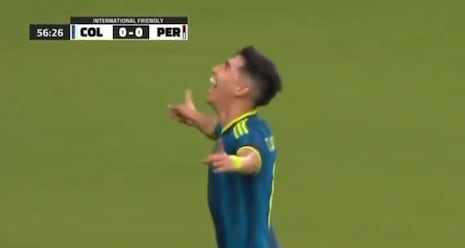 Samuel Velásquez marca un GOLAZO para Colombia en el duelo ante Perú en Miami | VIDEO