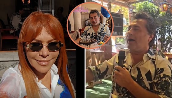 Magaly Medina festeja en pareja