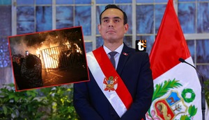 José Jerí a manifestantes que provocaron incendio: “No permitiremos que pretendan usar la violencia”