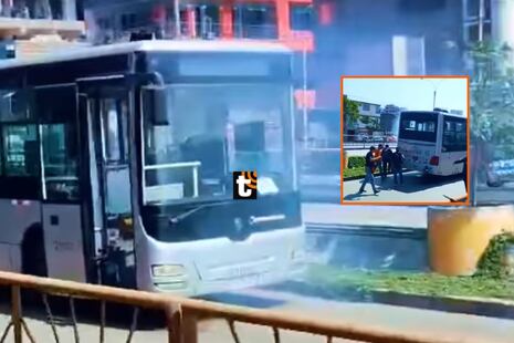 ¡Nuevo incidente! Bus del Metropolitano emana humo en ruta y genera alarma entre pasajeros en Independenc...