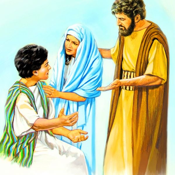 José y María con Jesús