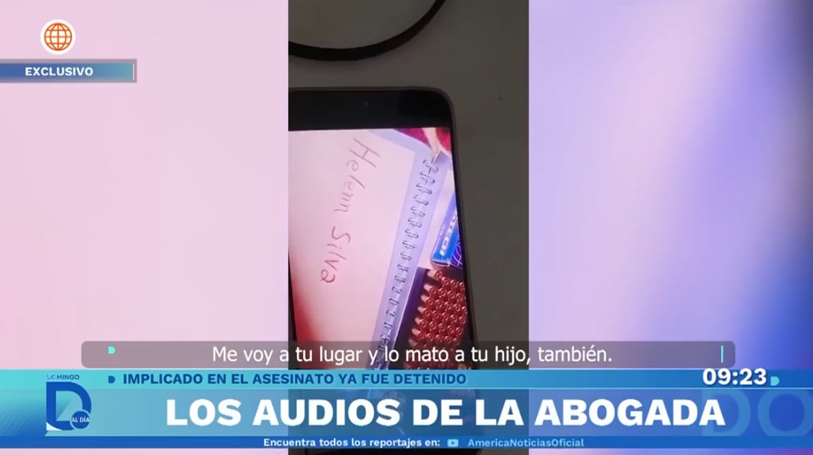 La abogada Helenn Silva Padilla fue amenazada por alias 'Zorro' tras no hallarla en su estudio jurídico. Le exigía 6 mil soles por un caso del pasado.