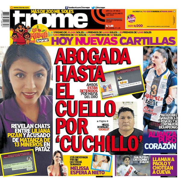 Portada Trome lunes 26 de mayo de 2025