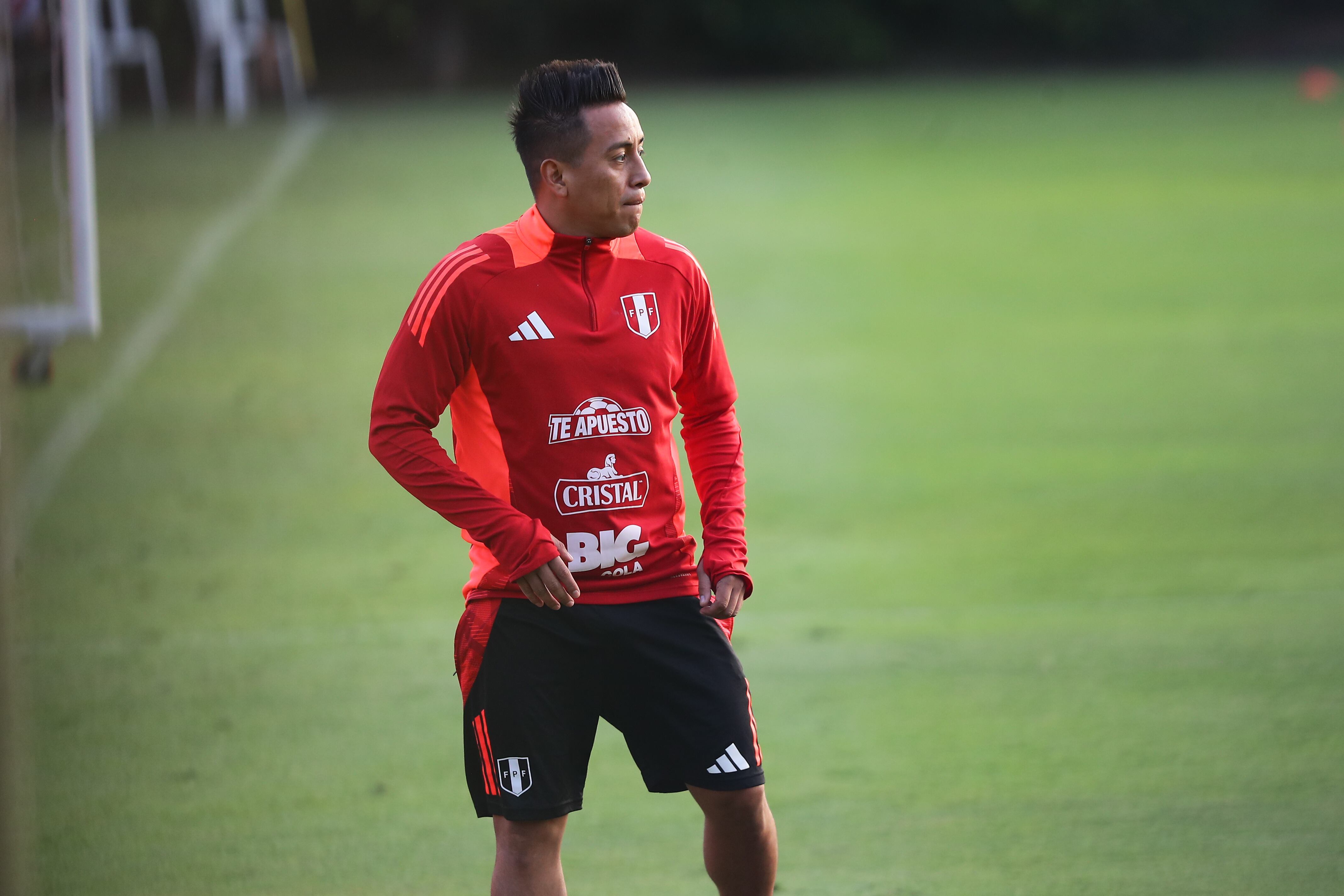 Christian Cueva entrenando con la selección peruana. Foto: Fotos Jesús Saucedo/@photo.gec