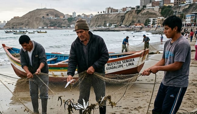 Los pescadores ya no tienen para su sustento diario porque no hay peces para vender en los terminales. Foto: IA.
