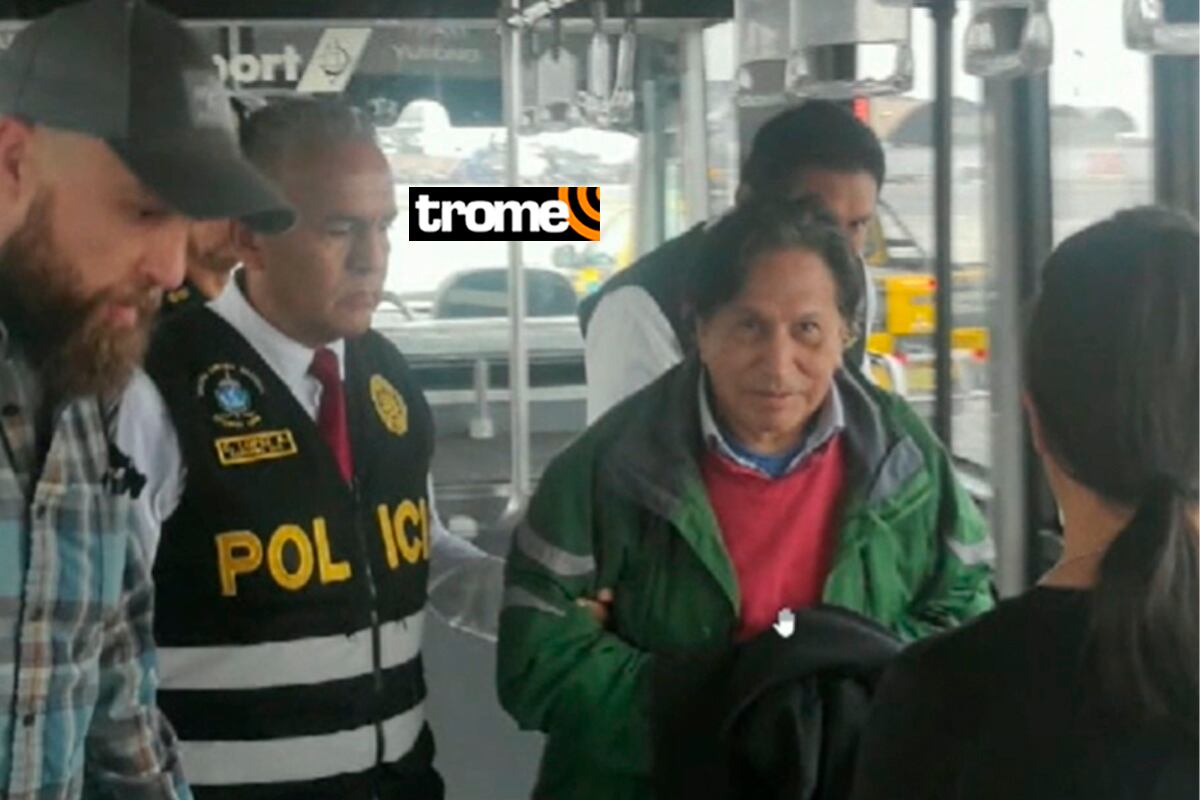 Así llegó Alejandro Toledo para entregarse a la justicia del Perú.