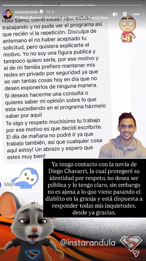 Novio del exfutbolista habló con Instarándula.