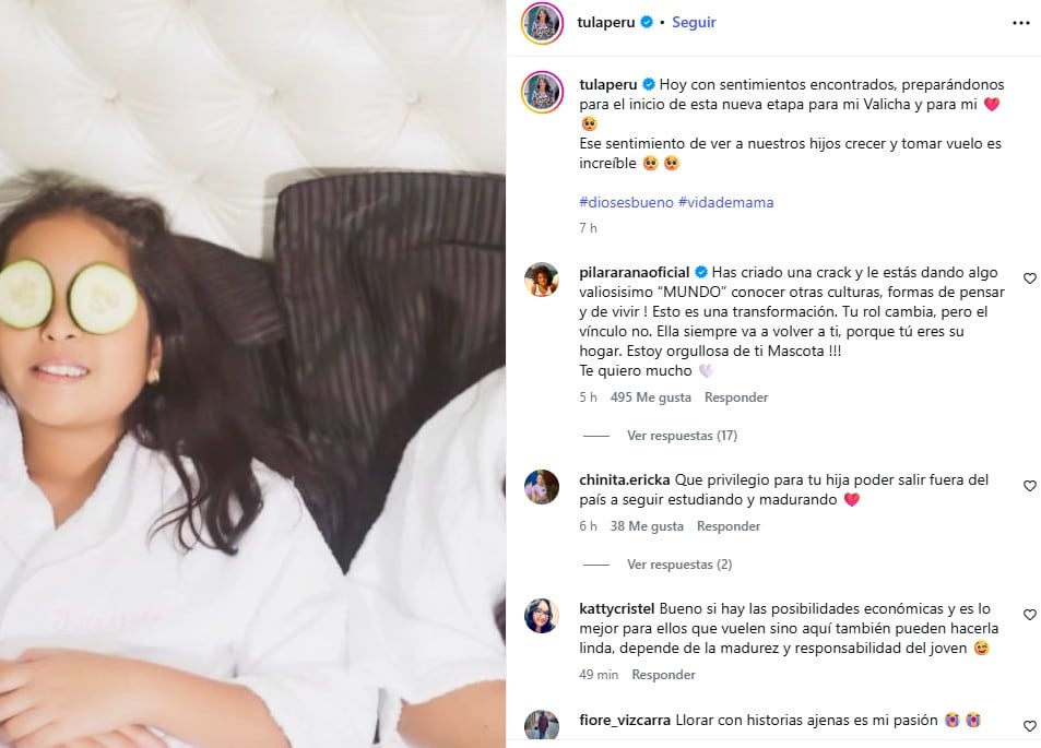 Tula Rodríguez, cuenta de de Instagram.