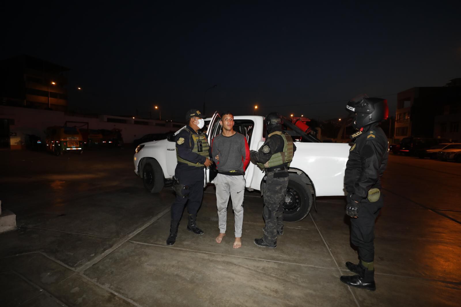 La Policía realizó un impresionante operativo para capturar al sujeto que asesinó a padre de familia, en San Juan de Miraflores. Este es el venezolano.| Foto: Cesar Bueno