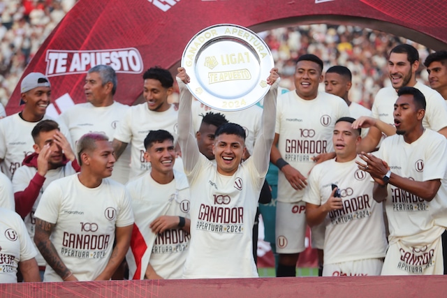 Celebración de Universitario como ganador del Torneo Apertura (Fotos: Jesús Saucedo)