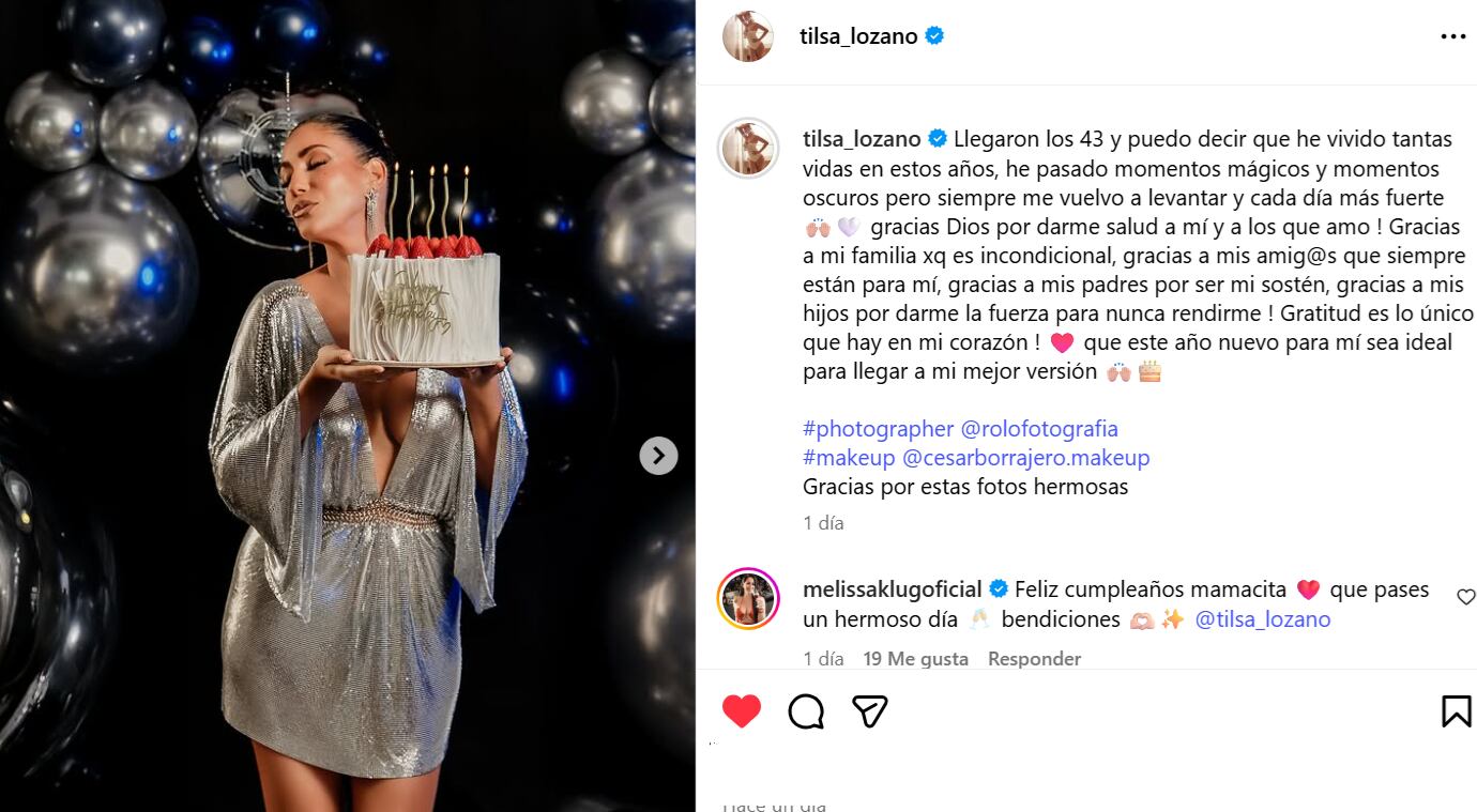 Tilsa Lozano se muestra más empoderada que nunca al cumplir 43 años.