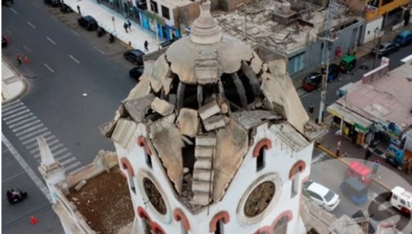 TROME - Ica: Alerta por posible colapso de la cúpula del antiguo palacio municipal de Pisco tras sismos