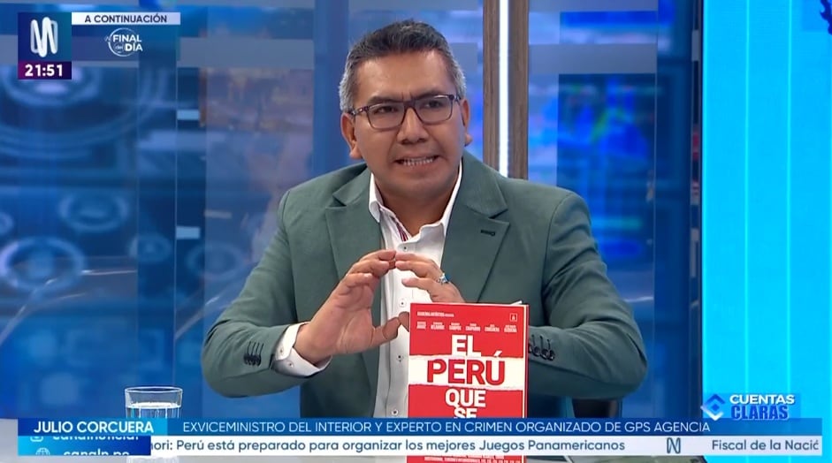 Julio Corcuera advierte que las bandas criminales lavan el dinero ilícito, creando empresas de fachada (Foto: Canal N)