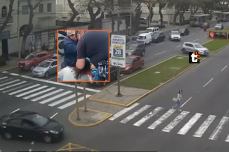 ¡Se salvó de milagro! Joven es embestida por carro al cruzar la avenida Javier Prado en San Isidro