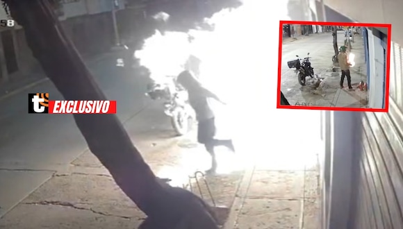 TROME - Delincuente se prende fuego mientras incendiaba local comercial