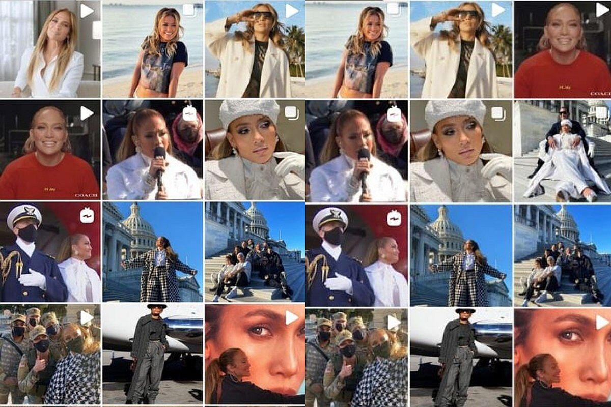 Jennifer Lopez borró la foto junto a Alex Rodríguez el día que cantó en el Capitolio durante la investidura de Joe Biden. (Foto: @jlo / Instagram)