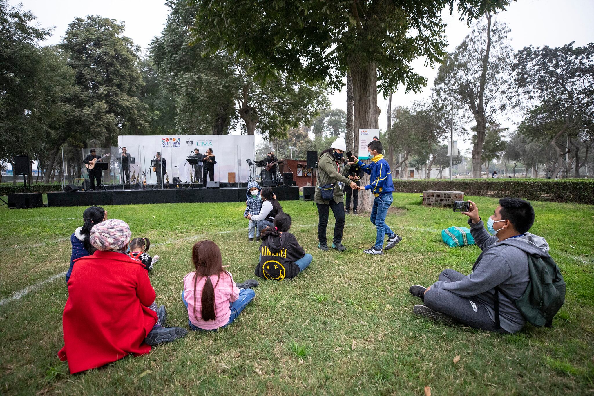 Con la iniciativa Cultura al Aire Libre los vecinos de Lima este ahora podrán disfrutar de un espectáculo de manera presencial, luego de más de un año. (Foto. Municipalidad de Lima)