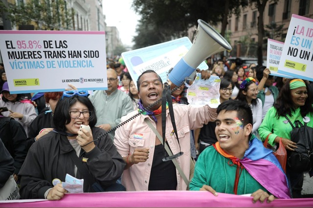 Así se vive la Marcha del Orgullo LGTBIQ en las calles de Centro de Lima. Foto: Joel alonzo/@photo.gec