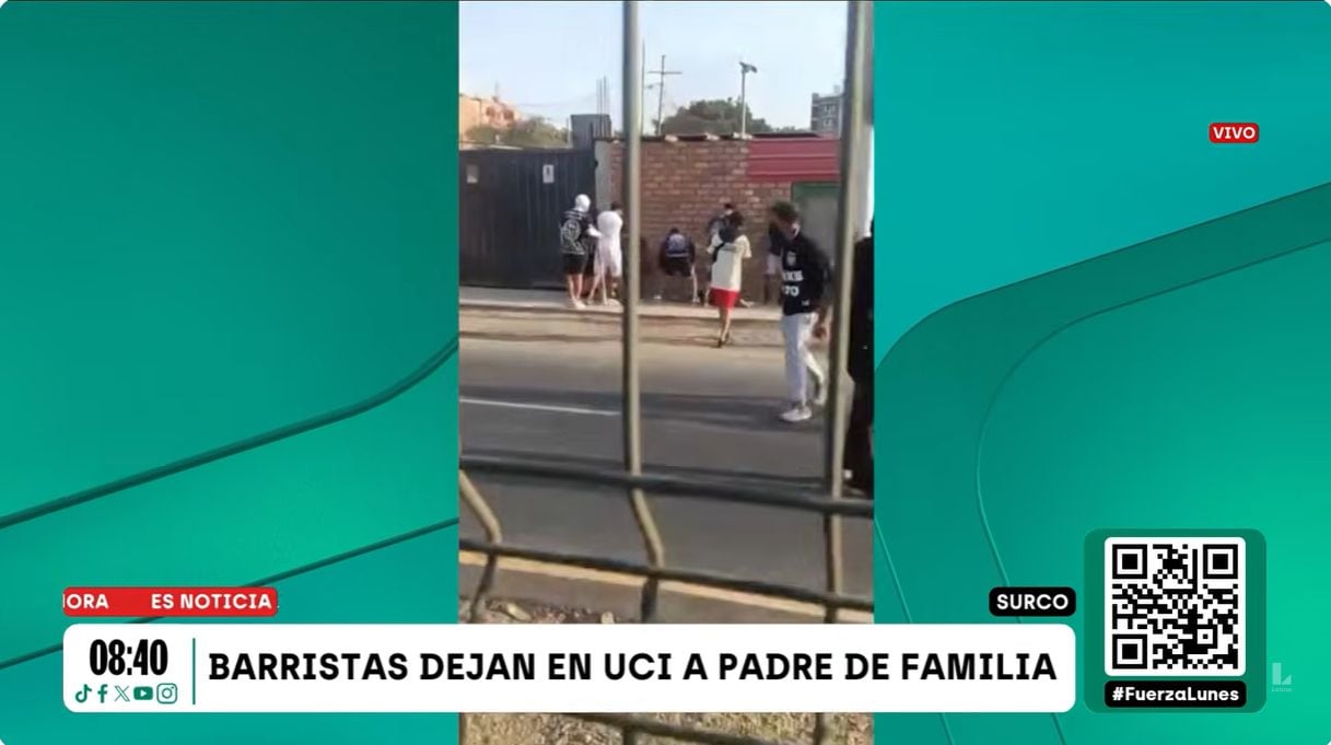 Barristas grabaron el salvaje ataque. Foto: Latina