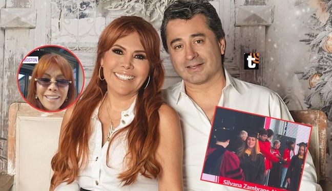 Magaly Medina se emociona al acompañar la graduación de la hija de Alfredo Zambrano en Boston.