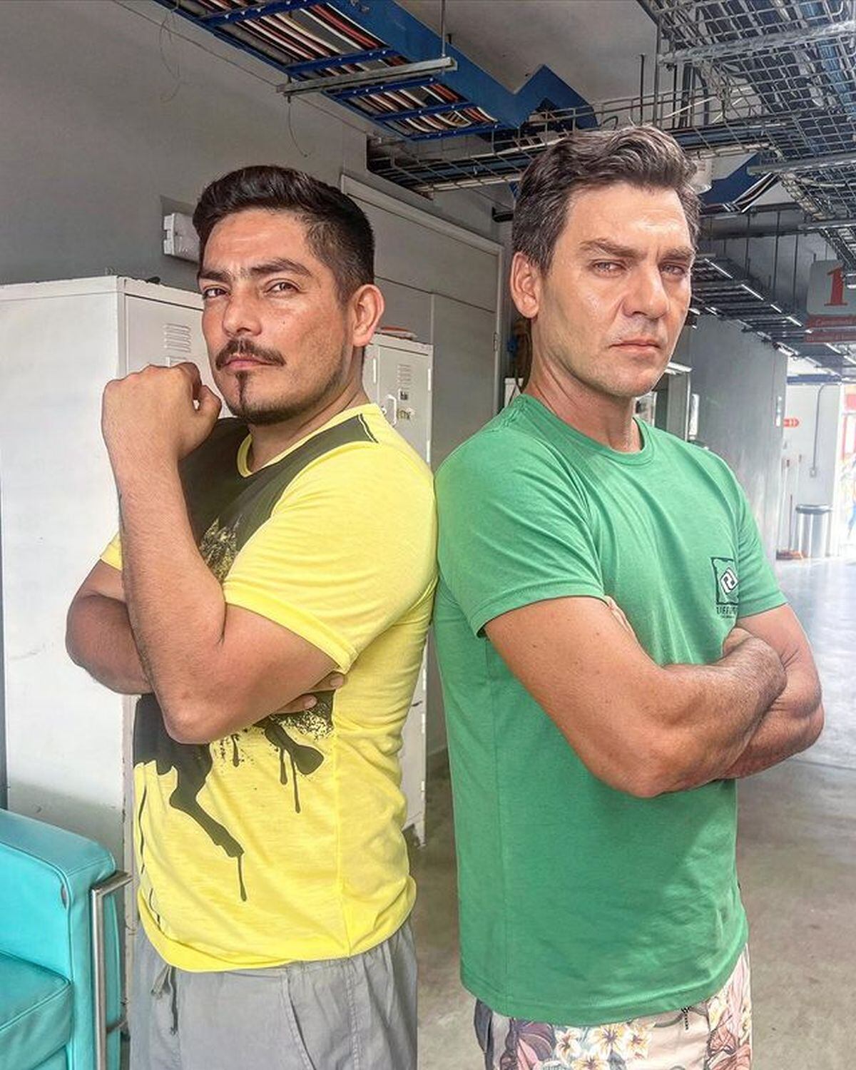 Junto a Erick Elera, su "rival" en "AFHS" (Foto: Joaquín de Orbegoso / Instagram)
