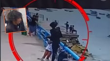 Chorrillos: Sujeto arroja por el Muelle de Pescadores a trabajador turístico | VIDEO