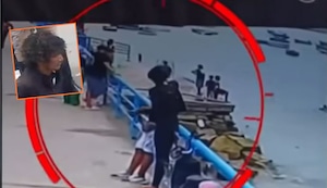 Chorrillos: Sujeto arroja por el Muelle de Pescadores a trabajador turístico | VIDEO