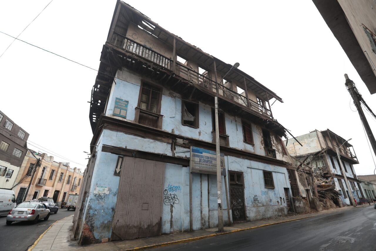 Casona El Buque, en jirón Cangallo, Barrios Altos, en ruinas (Foto: Rolly Reyna).