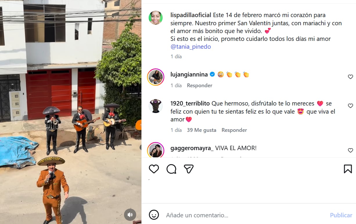 Así fue la serenata que le envió Tania Pinedo a Lis Padilla.
