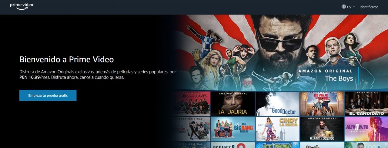 La nueva tarifa de Prime Video aparece en su página web.