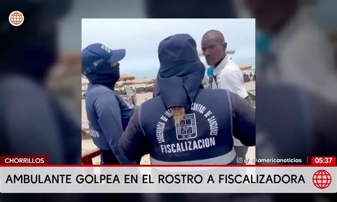 Agreden fiscalizadora en Agua Dulce. Foto: América Noticias