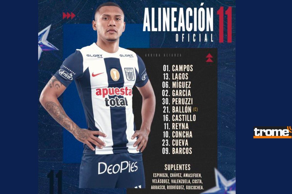 Mauricio Larriera confirmó el once de Alianza Lima (@clubALoficial)