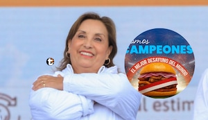 ¡Se subió al coche! Dina Boluarte celebró el triunfo del pan con chicharrón en el Mundial de Desayunos