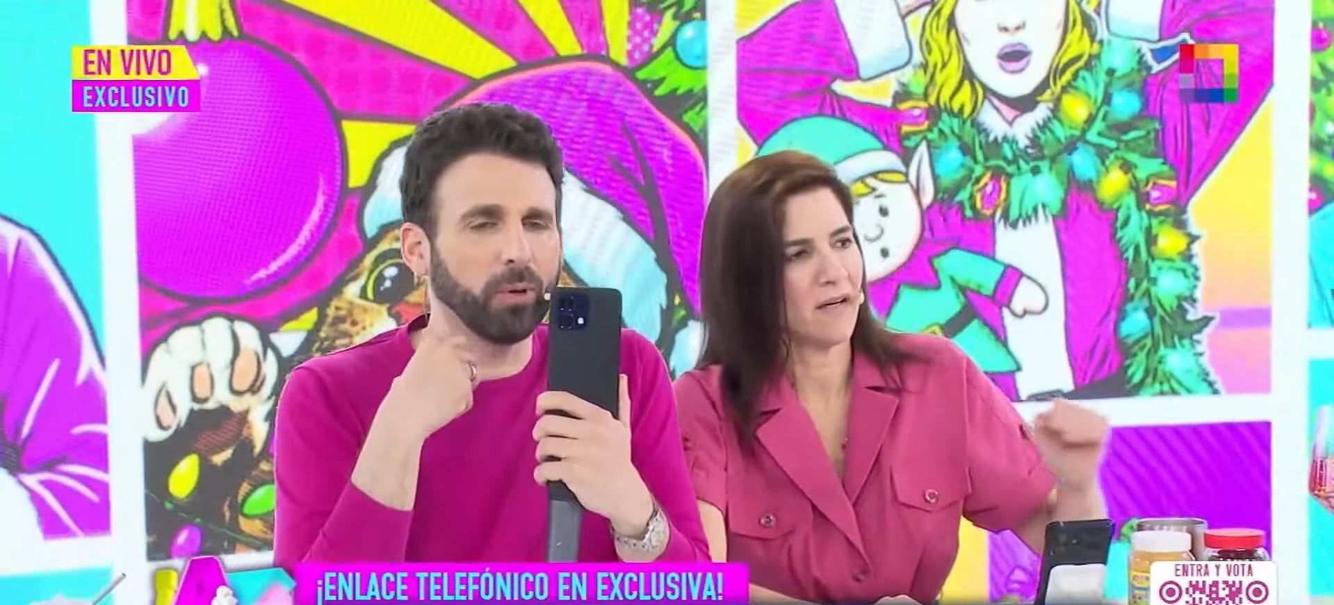 Johana y Juan Ichazo se pelean en vivo. (Fuente: Willax)