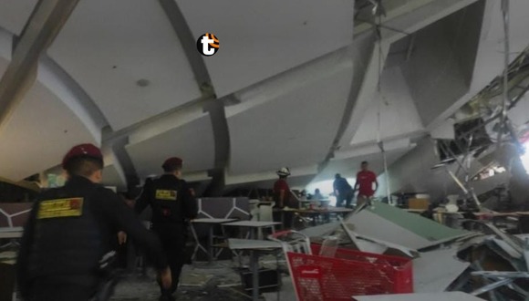 TROME | Techo del patio de comidas del Real Plaza Trujillo se vino abajo (24 Horas)