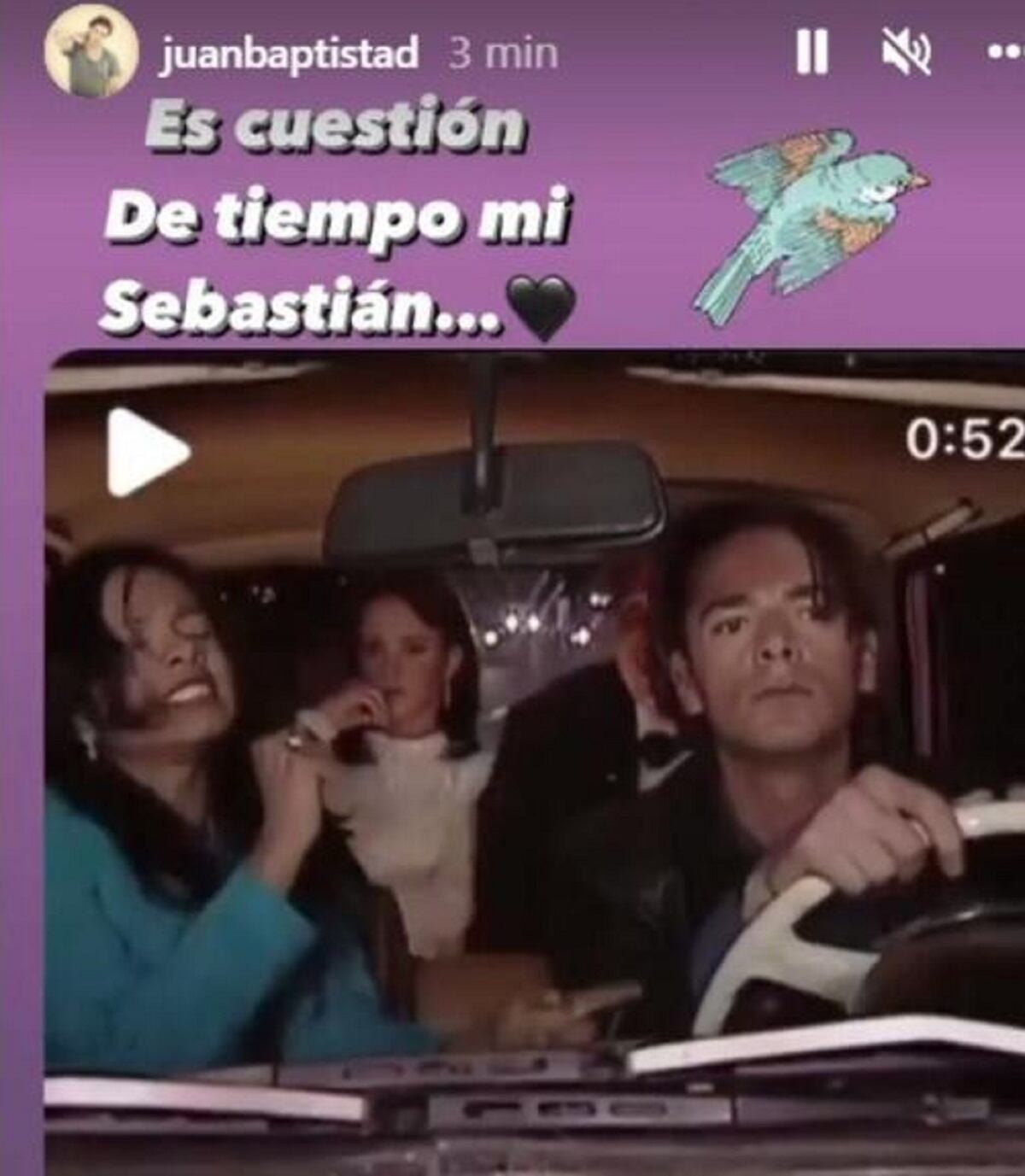 Este es el mensaje que Juan Alfonso Baptista compartió en sus historias de Instagram (Foto: Juan Alfonso Baptista/ Instagram)