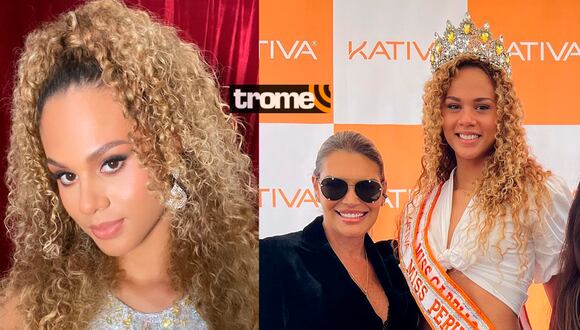 Flavia Montes en concurso de belleza "Miss Perú"