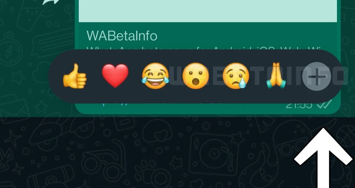 Reacciones de WhatsApp.