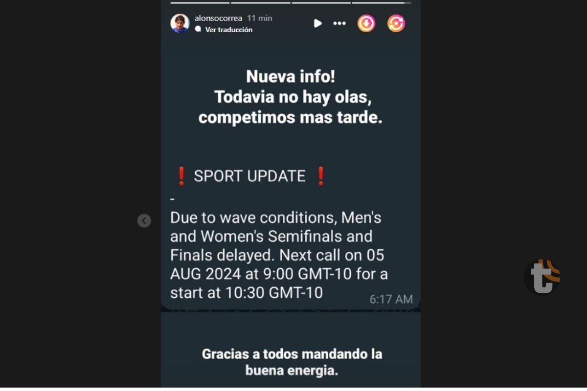 Alonso Correa informa sobre demora desde Tahiti (@alonsocorrea)