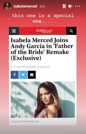 Isabela Merced será parte de la versión latina de "Father of the Bride". (Foto: @isabelamerced)