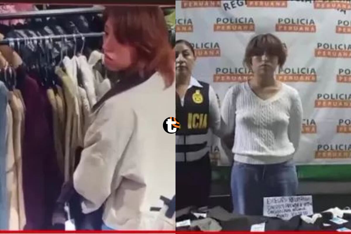 ¡Se llenó el bolso de ropa y no pagó! Cámaras grabaron a tendera llevándose mil soles en prendas de tienda en Miraflores