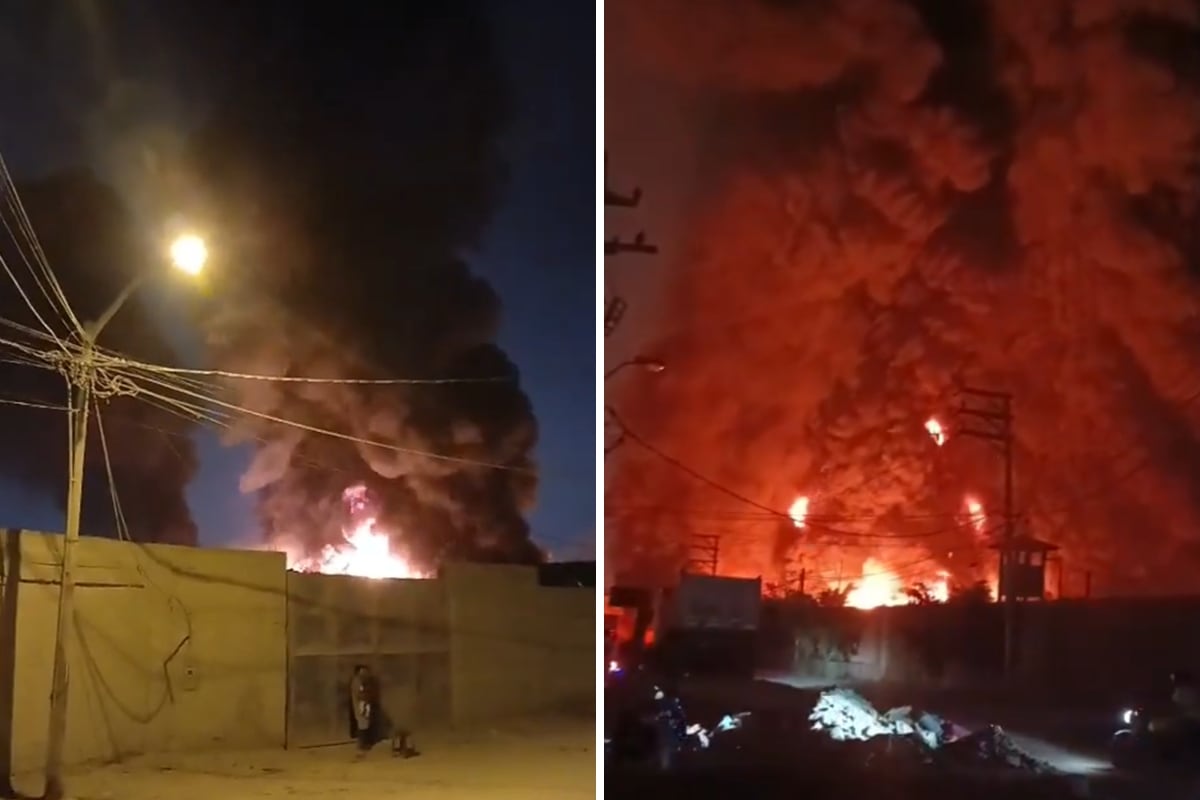 Un incendio código 3 se reportó en la av. Mariano Condorcanqui, en Comas, el 4 de marzo de 2026.