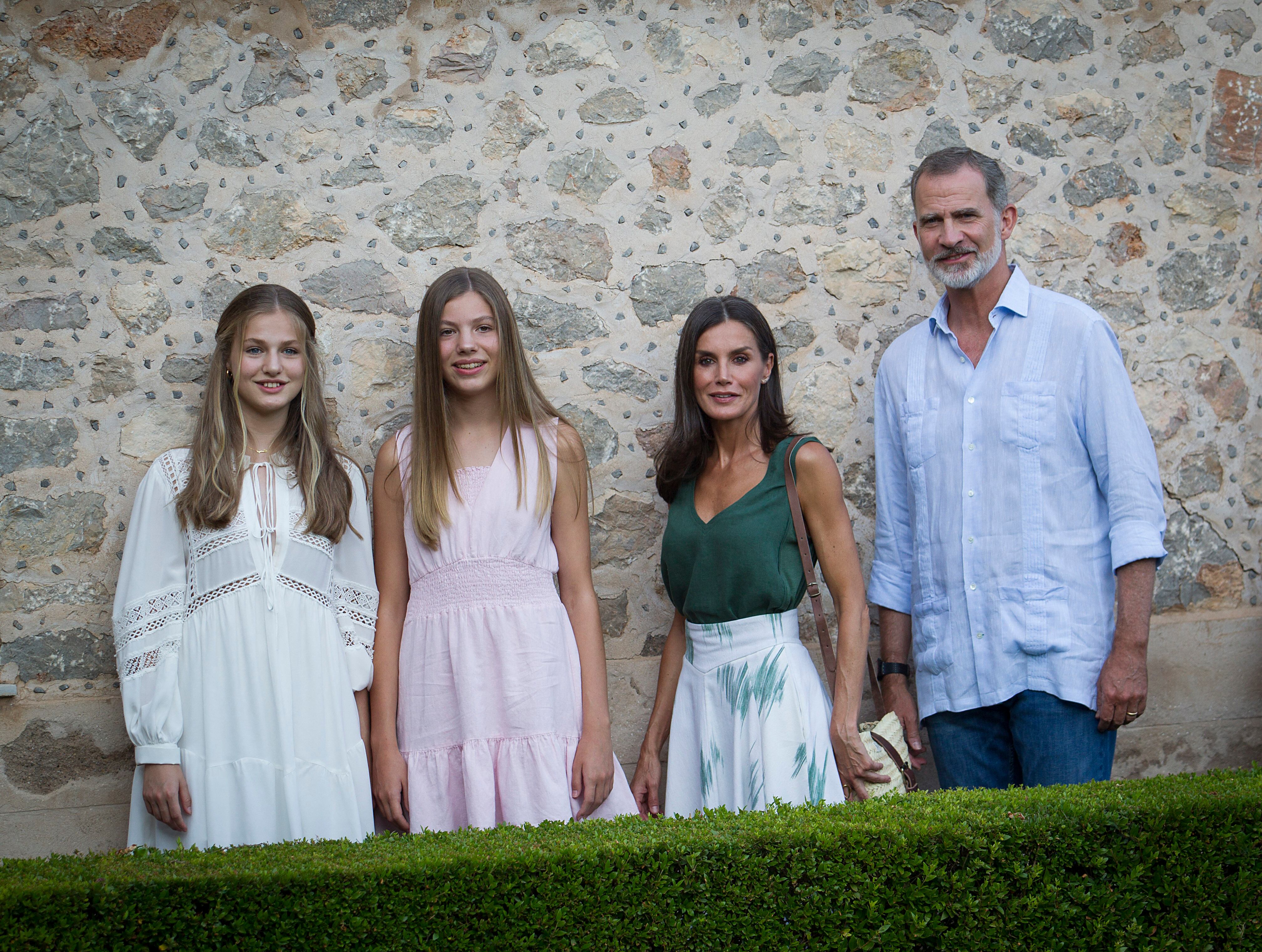 La familia real de España en unas vacaciones en Mallorca (Foto: AFP)
