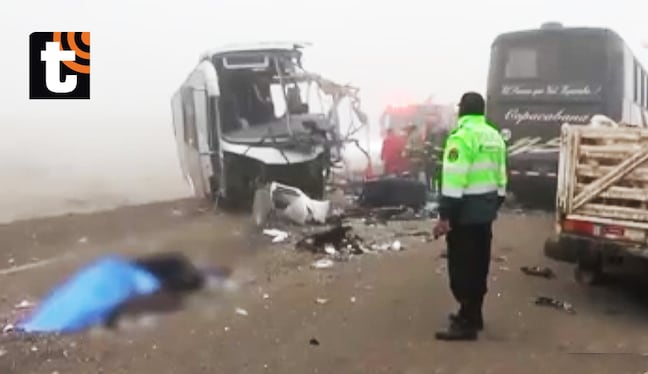 Niño de 12 años y cuatro personas mueren tras violento choque entre buses en Tacna