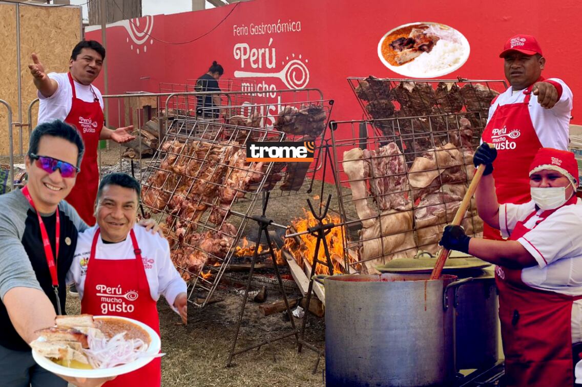 Con un toque oriental, el chanchito al palo acompañado de carapulcra es uno de los platos más pedidos en Perú Mucho Gusto. (Entrevista y Foto Compos: Isabel Medina / Trome).