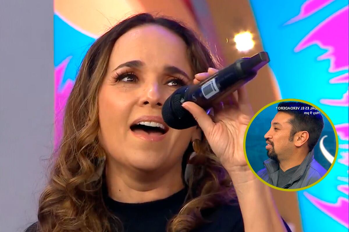 Érika Villalobos canta 'Perdóname' a Aldo Miyashiro.