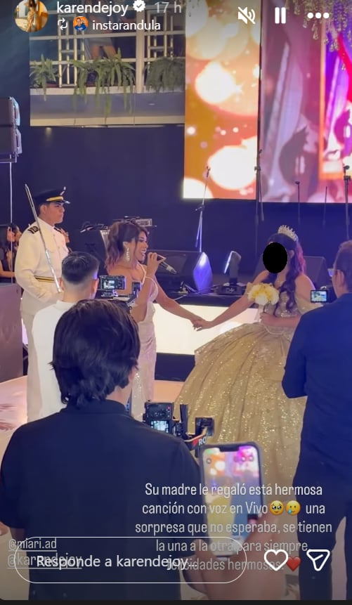Karen Dejo celebró los 15 años de su hija a lo grande.