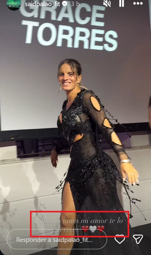 Said Palao felicita a Alejandra Baigorria y le dice "Mi amor".