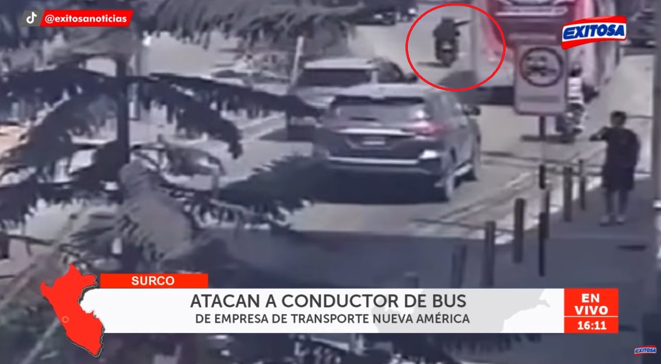 Un bus de la empresa Nueva América fue atacado a balazos en Surco.