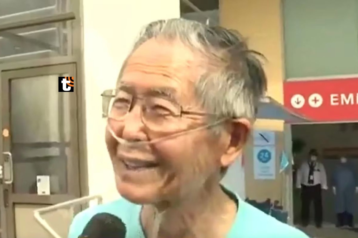 Alberto Fujimori mostró buen semblante a su salida de clínica de San Borja. Foto: Canal N.